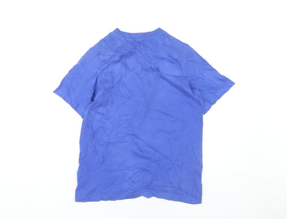 Nike Boys Blue Logo T-Shirt M Casual Crew Neck