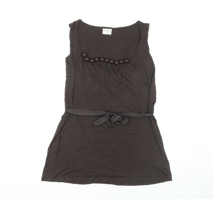 Womens UK Size 10 Kaliko Brown Basic Tank
