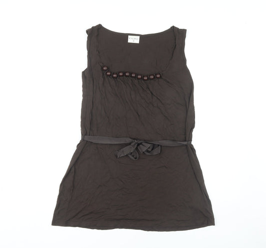Womens UK Size 10 Kaliko Brown Basic Tank