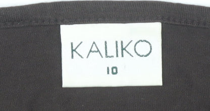 Womens UK Size 10 Kaliko Brown Basic Tank