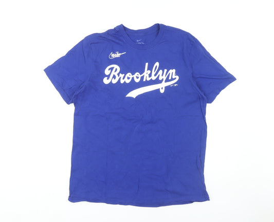 Nike Men's Blue Graphic Sports T-Shirt L