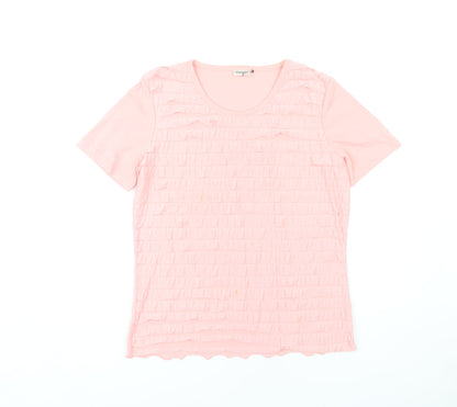 Damart Women's Pink T-Shirt, Size 10/12, Short Sleeve