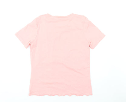 Damart Women's Pink T-Shirt, Size 10/12, Short Sleeve