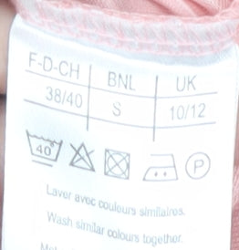 Damart Women's Pink T-Shirt, Size 10/12, Short Sleeve