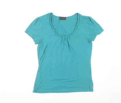 Womens UK Size 12 Principles Blue Basic T-Shirt