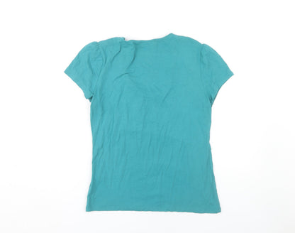 Womens UK Size 12 Principles Blue Basic T-Shirt