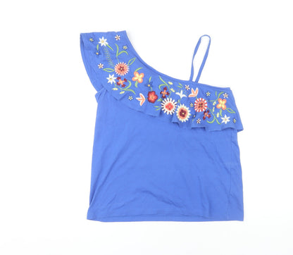Womens UK Size 10 NEXT Blue Basic Blouse