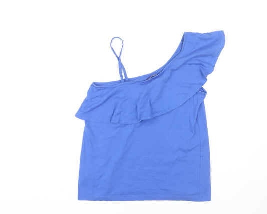 Womens UK Size 10 NEXT Blue Basic Blouse