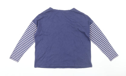 Womens UK Size 14 Joules Blue Basic T-Shirt