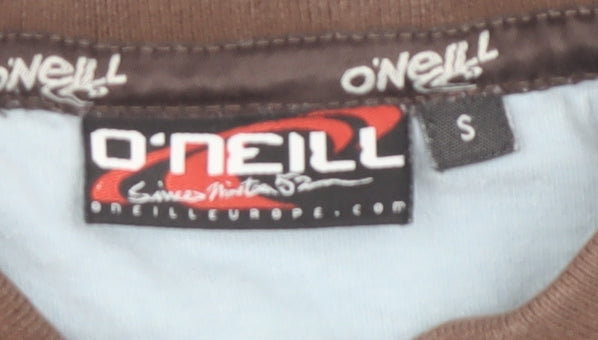 O'Neill Men's Brown Striped Polo Shirt Size S