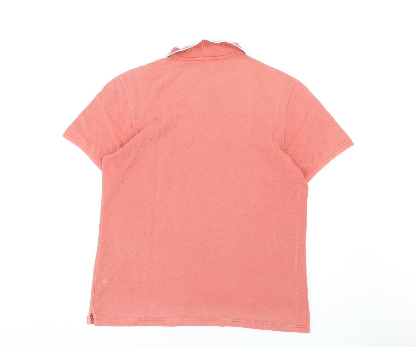 Jaeger Men's Pink L Polo Shirt - Short Sleeve Cotton