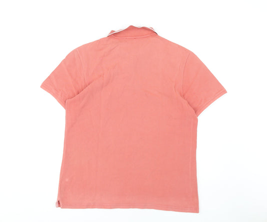 Jaeger Men's Pink L Polo Shirt - Short Sleeve Cotton