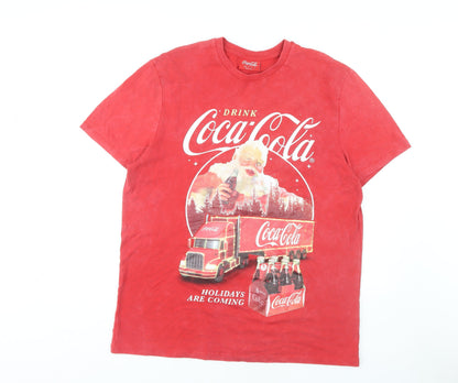 Mens UK Size XL Coca-Cola Red  T-Shirt