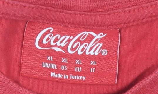 Mens UK Size XL Coca-Cola Red  T-Shirt