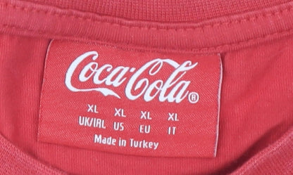 Mens UK Size XL Coca-Cola Red  T-Shirt