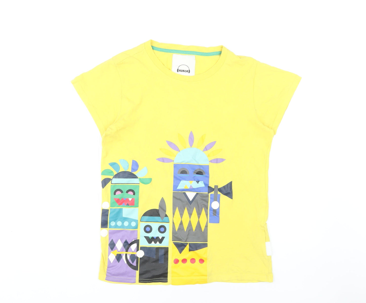 HUMÖR Unisex Yellow Art T-Shirt - Size S