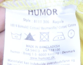 HUMÖR Unisex Yellow Art T-Shirt - Size S