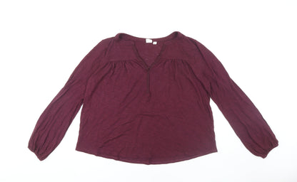 Womens UK Size M Gap Red Tunic Blouse
