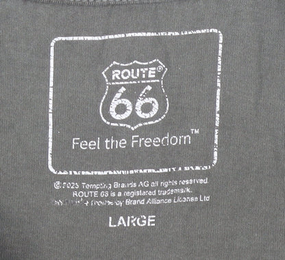 Route 66 Men's Grey Large Graphic T-Shirt