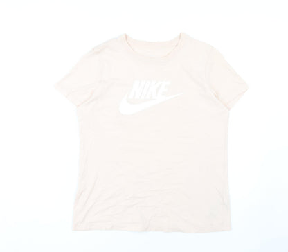 Unisex Adults UK Size M Nike Beige Basic T-Shirt