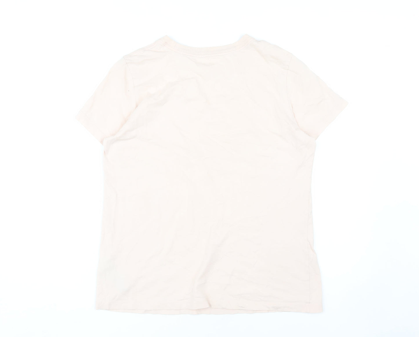 Unisex Adults UK Size M Nike Beige Basic T-Shirt