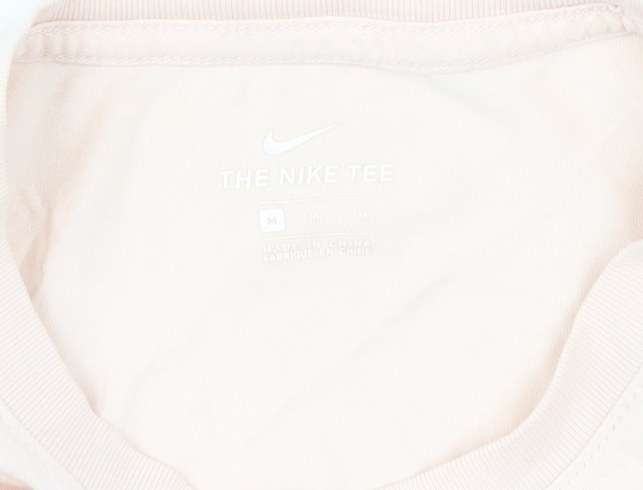 Unisex Adults UK Size M Nike Beige Basic T-Shirt