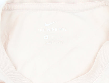 Unisex Adults UK Size M Nike Beige Basic T-Shirt