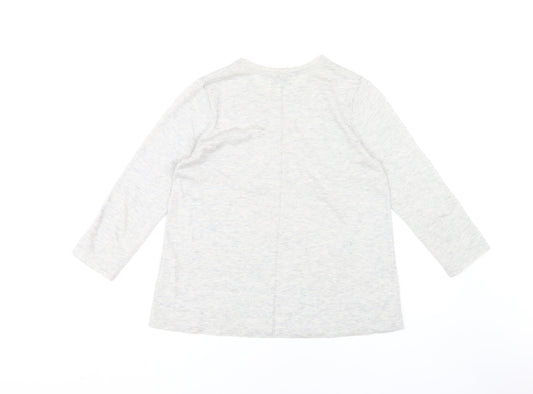 Jigsaw Women's Grey Crew Neck Wool Blend Jumper S