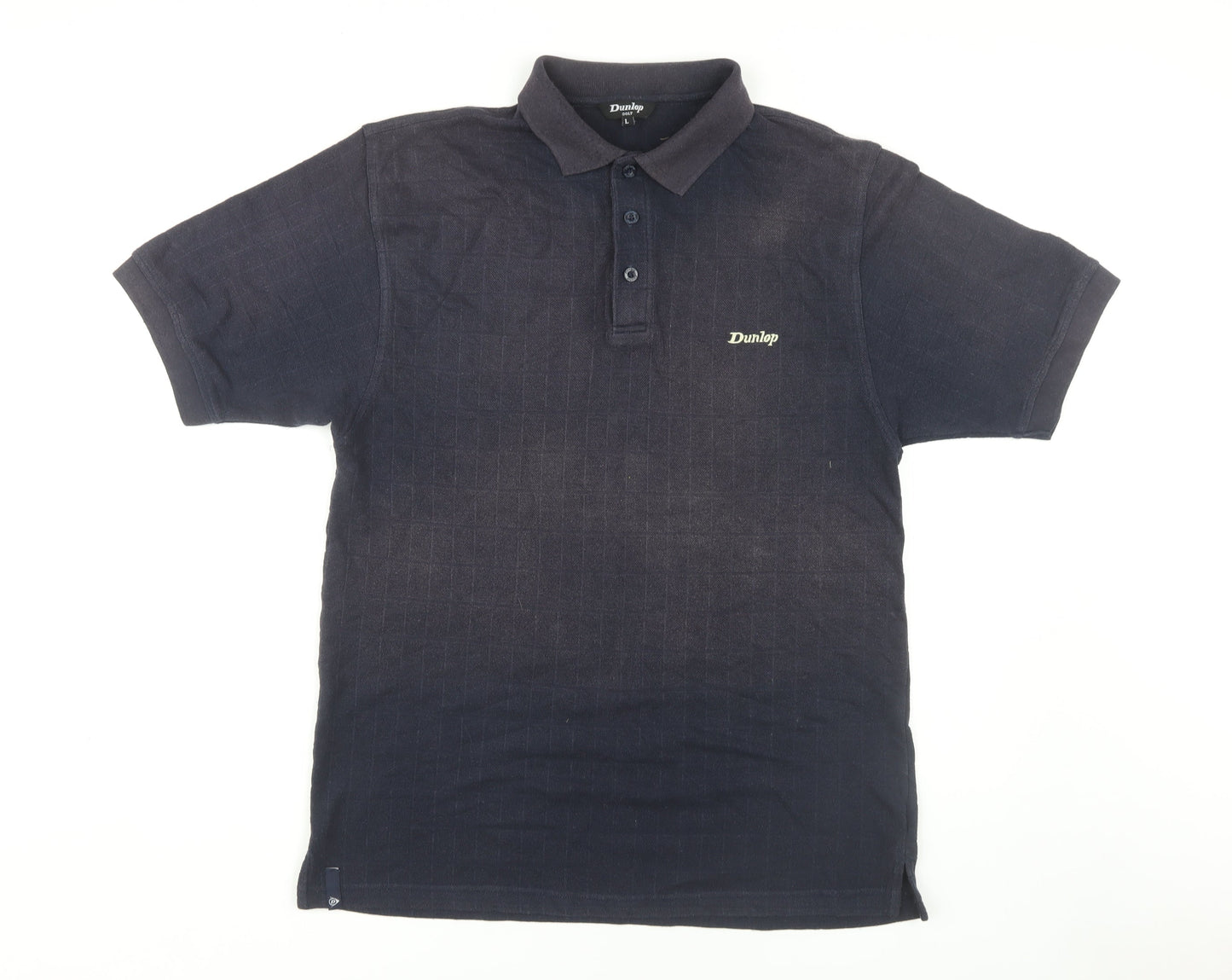 Dunlop Men's Black Polo Golf Shirt L Size Regular Fit