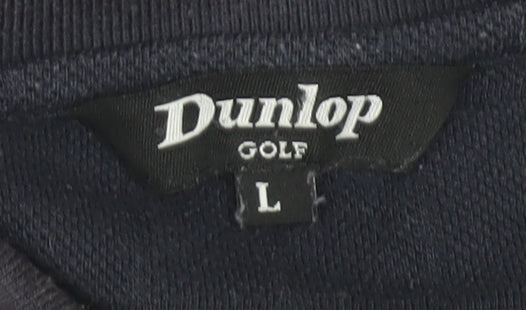 Dunlop Men's Black Polo Golf Shirt L Size Regular Fit