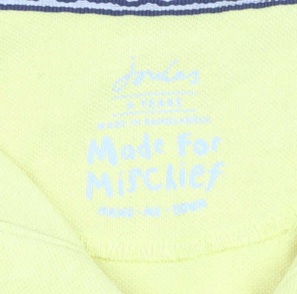 Joules Boys Yellow Polo Shirt, Size 6 Years, Short Sleeve