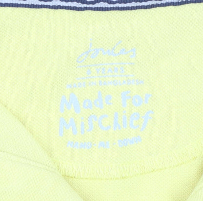 Joules Boys Yellow Polo Shirt, Size 6 Years, Short Sleeve