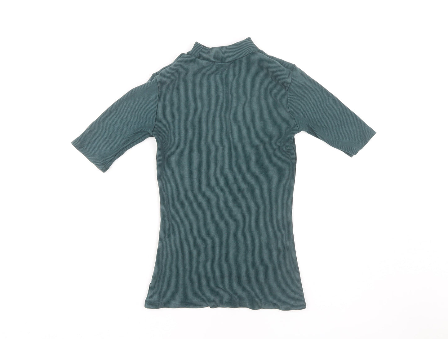 Modström Women's Green XS Mock Neck T-Shirt