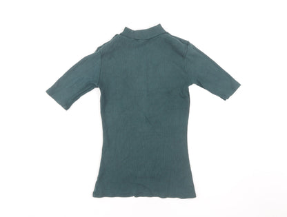 Modström Women's Green XS Mock Neck T-Shirt