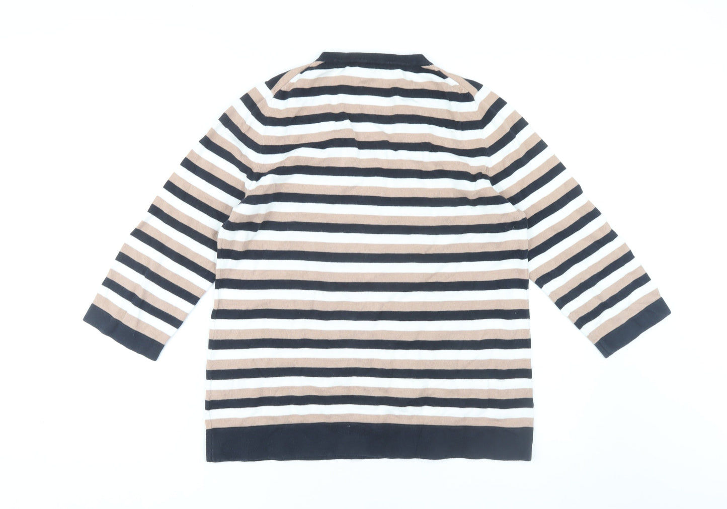 Jaeger Women's Multicoloured Stripe Pullover Jumper L