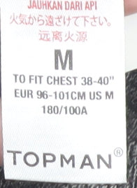 Mens UK Size M Topman Cotton Blend Polo Shirt