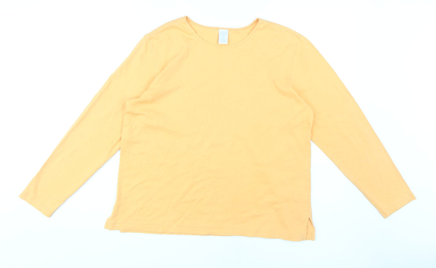 Womens UK Size M Lands' End Orange Basic T-Shirt