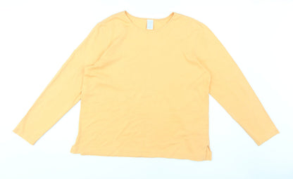 Womens UK Size M Lands' End Orange Basic T-Shirt