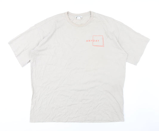 Womens UK Size M Monki Beige Basic T-Shirt