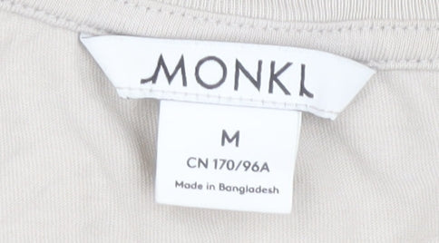 Womens UK Size M Monki Beige Basic T-Shirt