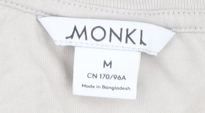Womens UK Size M Monki Beige Basic T-Shirt
