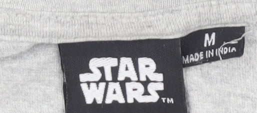 Star Wars Men's M Grey T-Shirt, Graphic Print, Sci-Fi Style