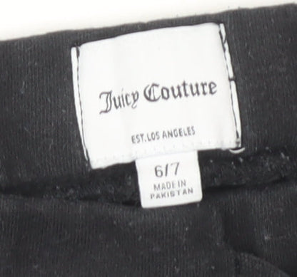 Juicy Couture Girls Black Jogger Trousers Size 6-7 Years