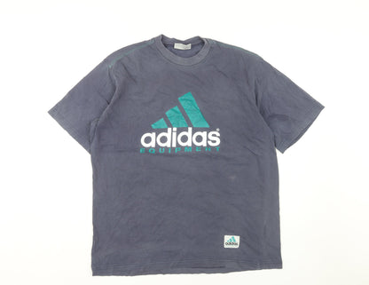 Adidas Men's Grey Graphic Print T-Shirt Size L