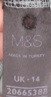 Womens UK Size 14 Marks and Spencer Blue Basic T-Shirt