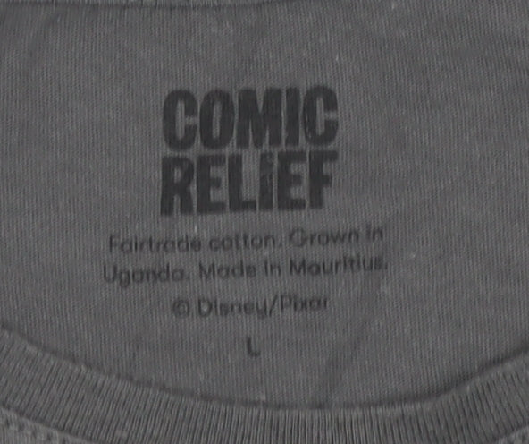 Mens UK Size L Comic Relief Grey  T-Shirt