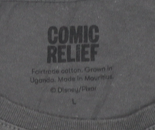 Mens UK Size L Comic Relief Grey  T-Shirt