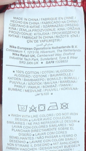 Jordan Red Graphic Print Men's M Cotton T-Shirt