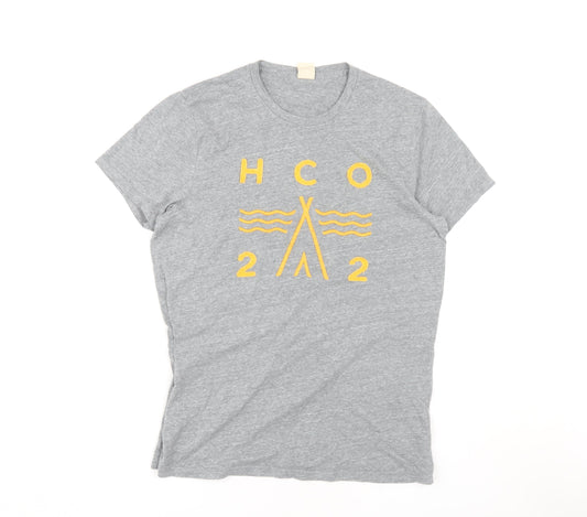 Mens UK Size S Hollister Grey  T-Shirt