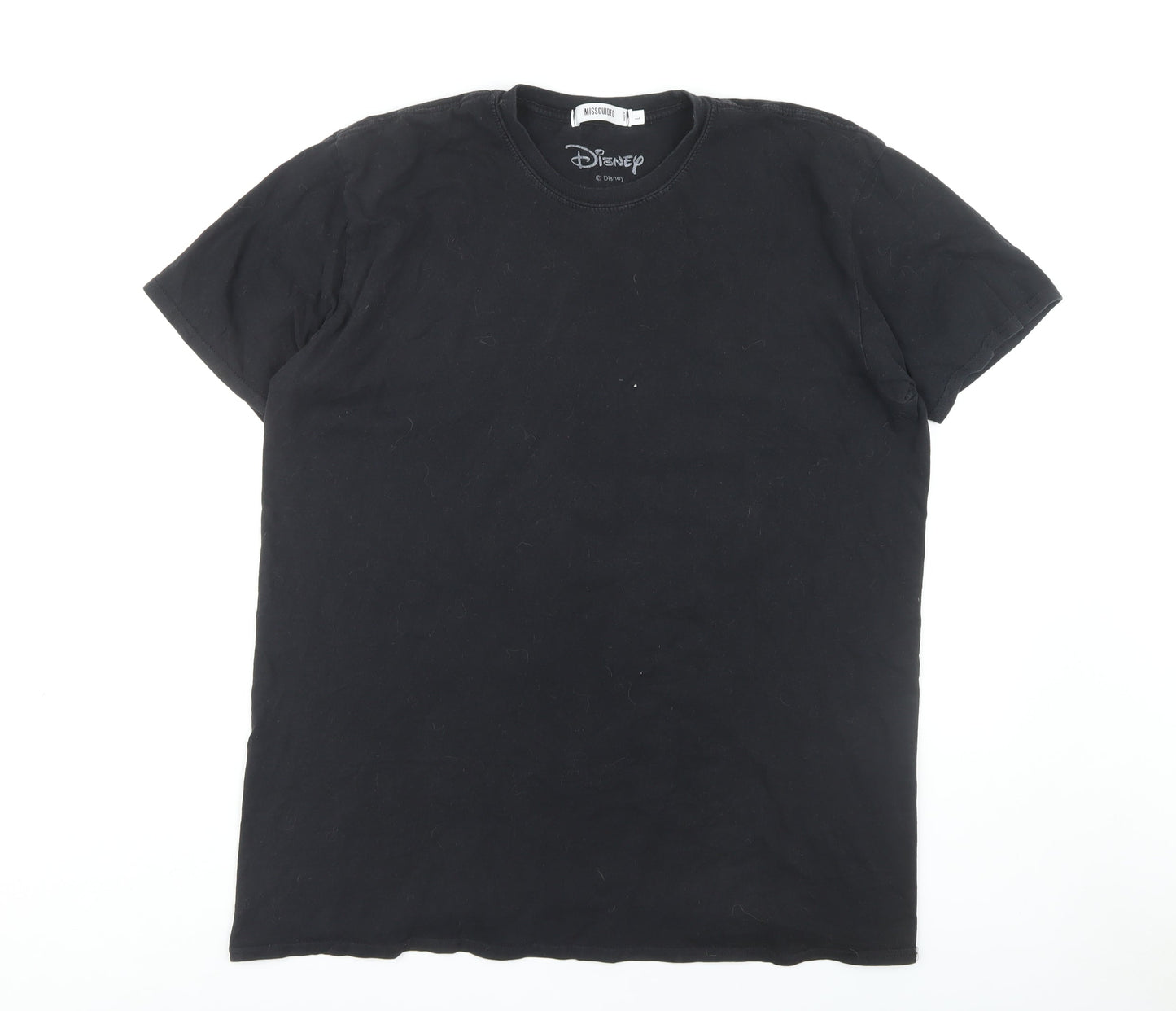Womens UK Size L Missguided Black Basic T-Shirt